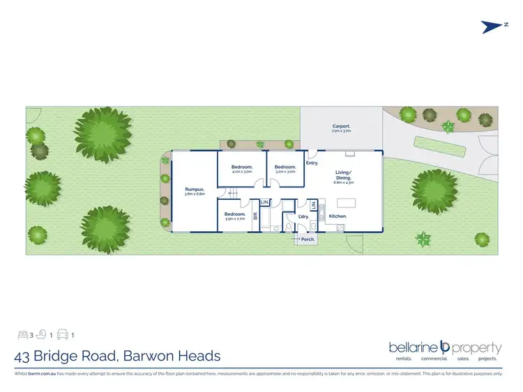 Floorplan of Homely house listing, 43 Bridge Road, Barwon Heads VIC 3227
