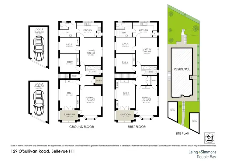 Floorplan of Homely semi-detached listing, 129 O'Sullivan Road, Bellevue Hill NSW 2023