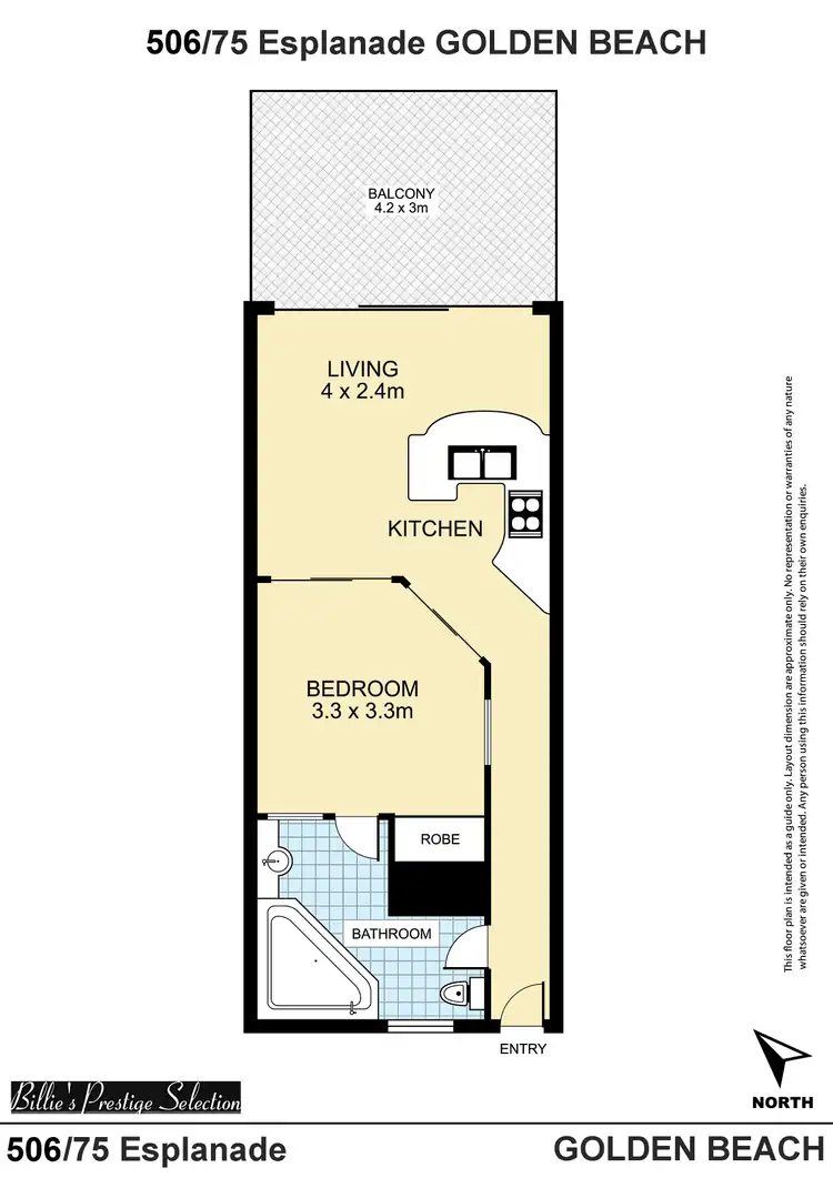 Floorplan of Homely unit listing, 506/75 Esplanade, Golden Beach QLD 4551