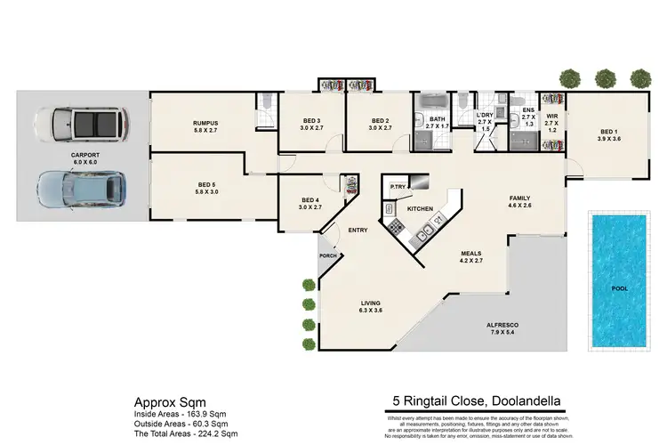 Floorplan of Homely house listing, 5 Ringtail Close, Doolandella QLD 4077