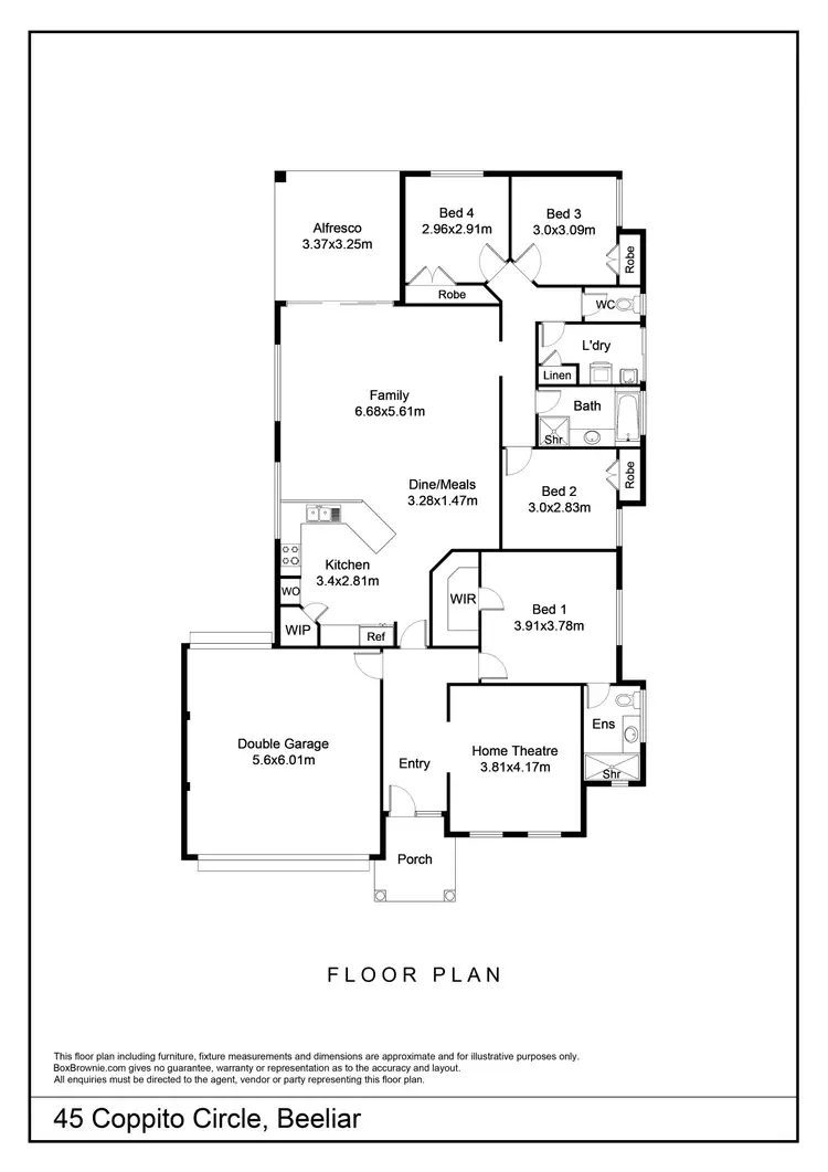 Floorplan of Homely house listing, 45 Coppito Circle, Beeliar WA 6164