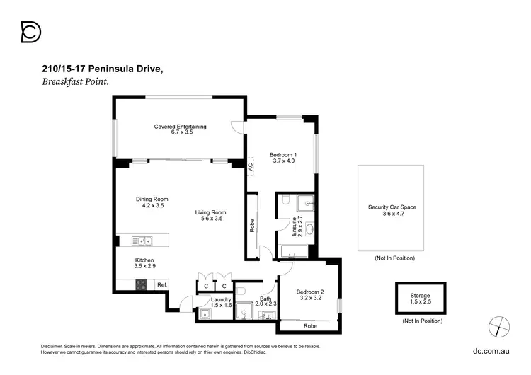 Floorplan of Homely apartment listing, 210/15-17 Peninsula Drive, Breakfast Point NSW 2137