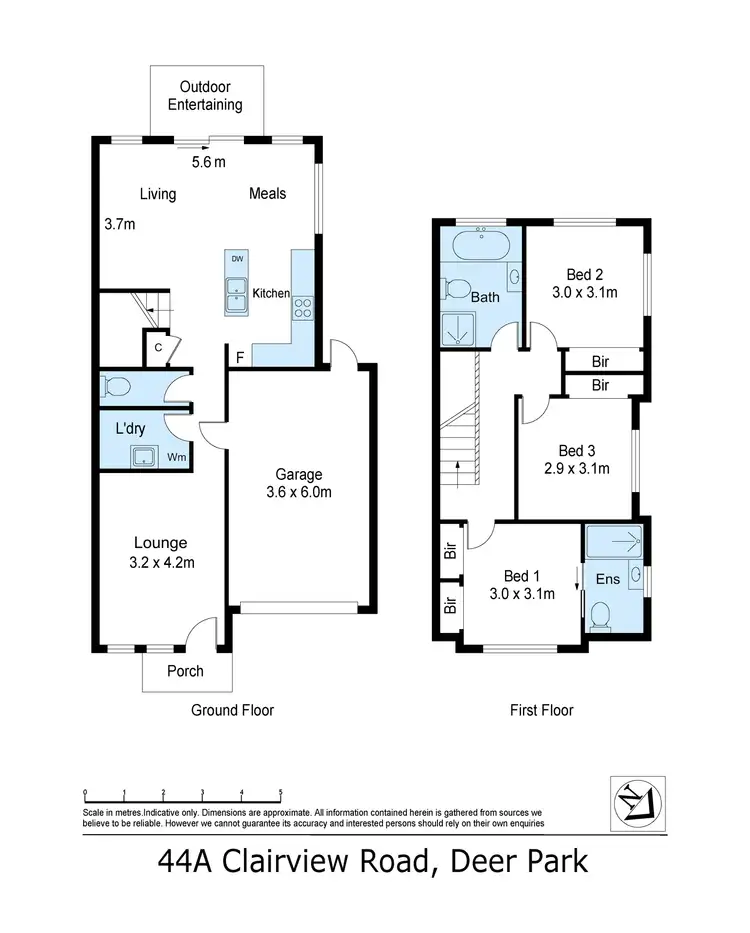 Floorplan of Homely house listing, 44A Clairview Road, Deer Park VIC 3023