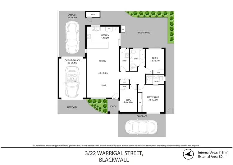 Floorplan of Homely villa listing, 3/22 Warrigal Street, Blackwall NSW 2256