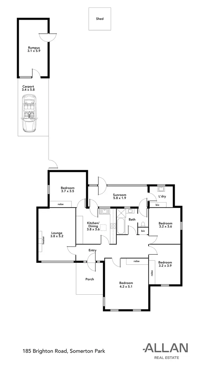 Floorplan of Homely house listing, 185 Brighton Road, Somerton Park SA 5044