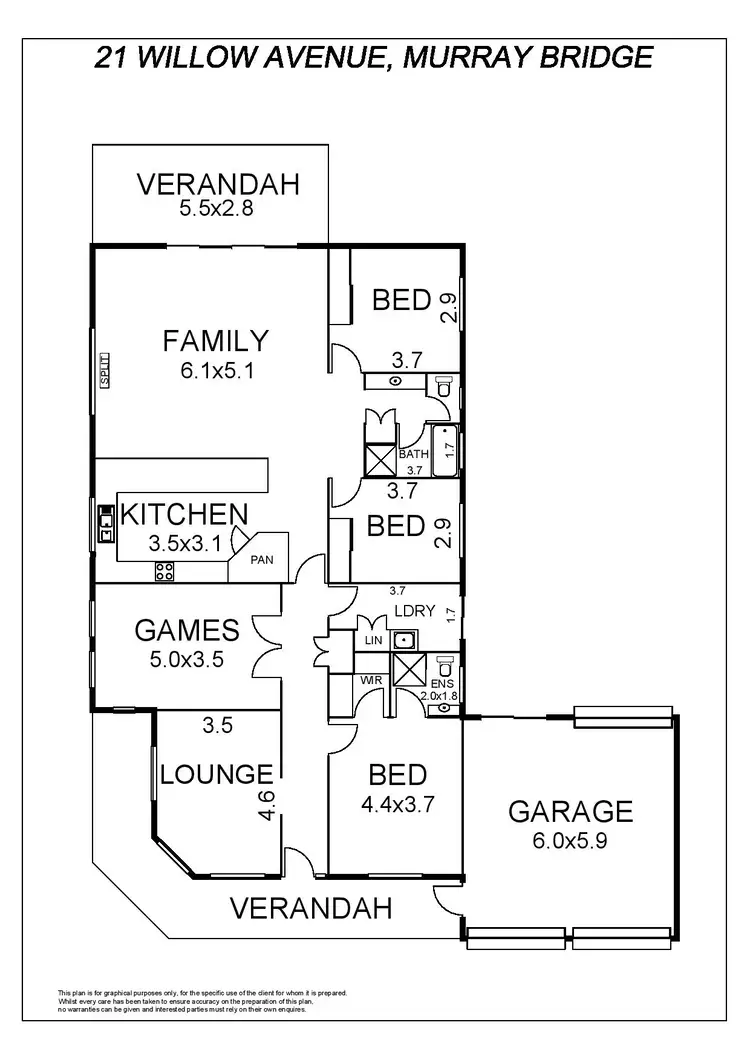 Floorplan of Homely house listing, 21 Willow Avenue, Murray Bridge SA 5253