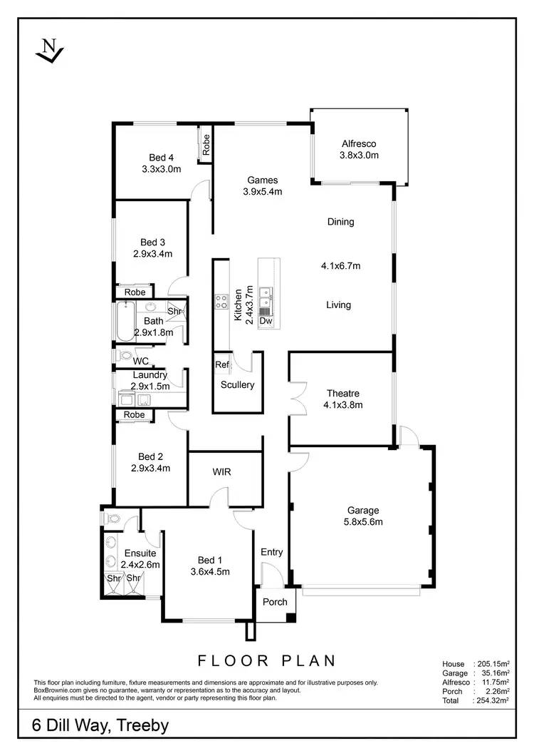 Floorplan of Homely house listing, 6 Dill Way, Treeby WA 6164