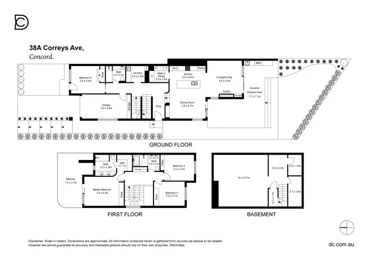 Floorplan of Homely semi-detached listing, 38A Correys Avenue, Concord NSW 2137