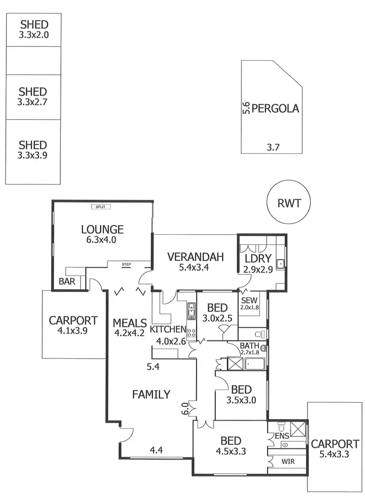 Floorplan of Homely house listing, 176 Adelaide Road, Murray Bridge SA 5253