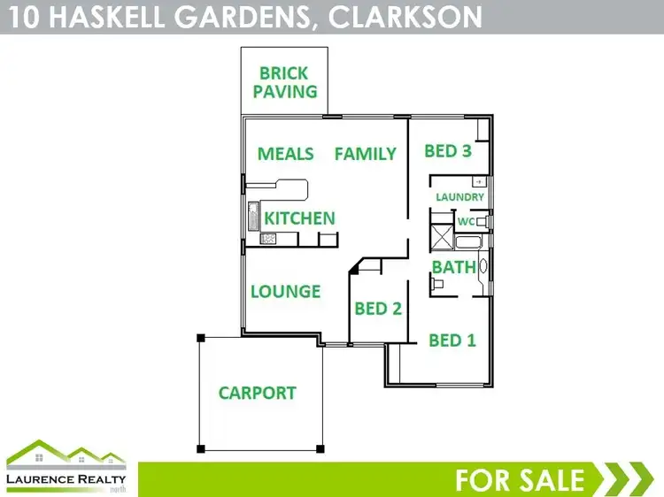 Floorplan of Homely house listing, 10 Haskell Gardens, Clarkson WA 6030