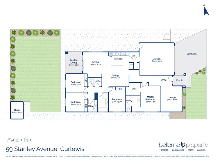 Floorplan of Homely house listing, 59 Stanley Avenue, Curlewis VIC 3222