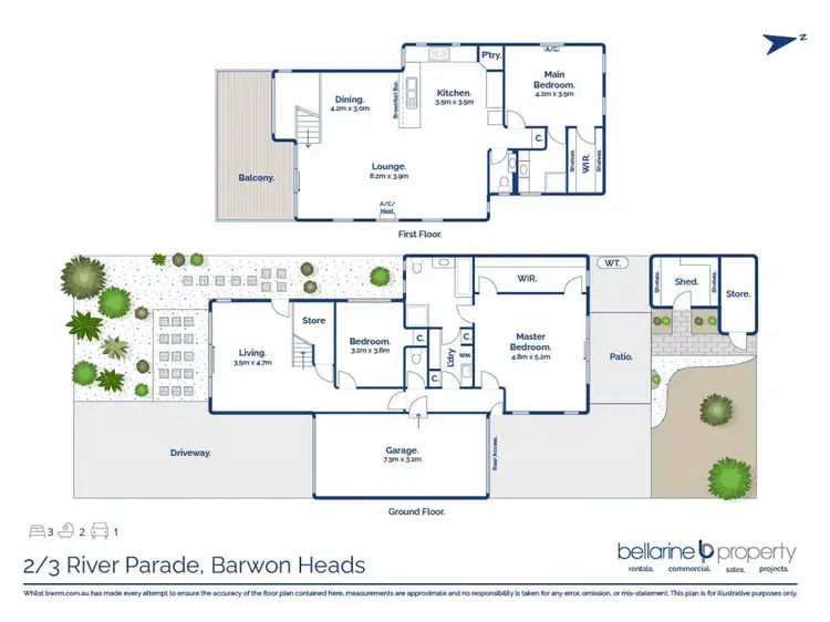 Floorplan of Homely townhouse listing, 2/3 River Parade, Barwon Heads VIC 3227