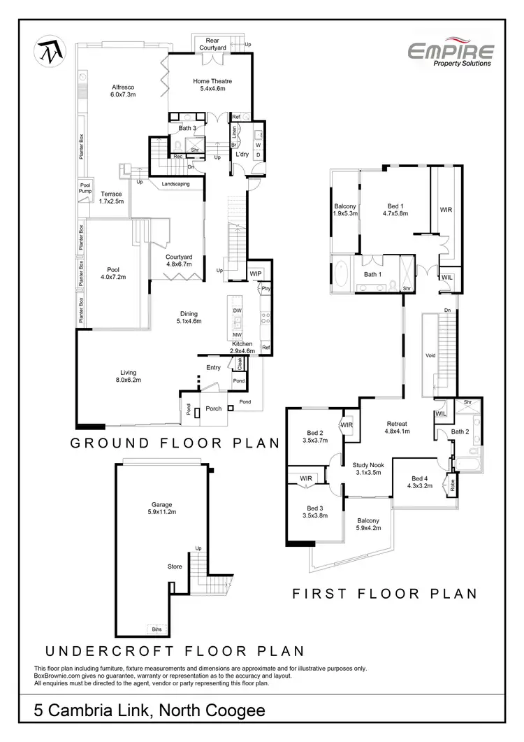 Floorplan of Homely house listing, 5 Cambria Link, North Coogee WA 6163