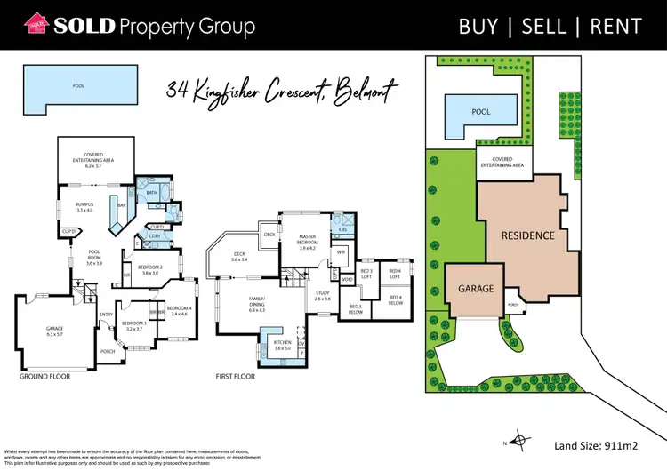 Floorplan of Homely house listing, 34 Kingfisher Crescent, Belmont QLD 4153
