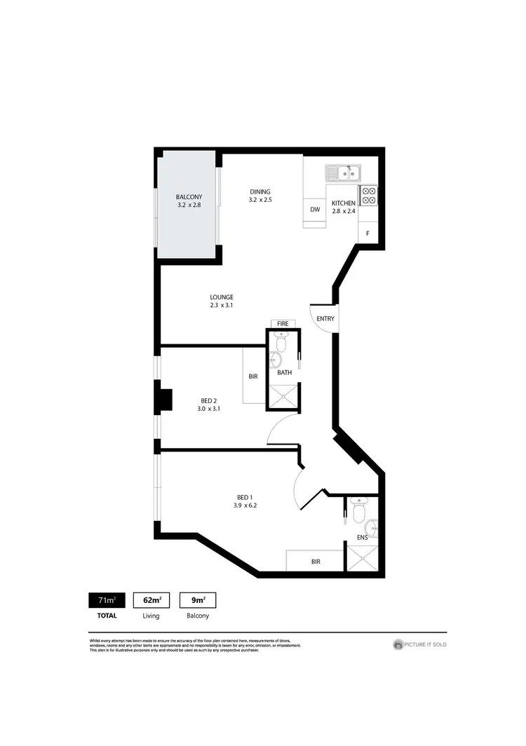 Floorplan of Homely apartment listing, 171/65 King William Street, Adelaide SA 5000