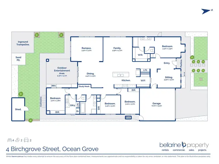 Floorplan of Homely house listing, 4 Birchgrove Street, Ocean Grove VIC 3226