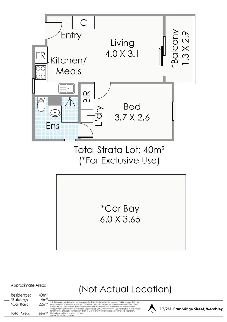 Floorplan of Homely apartment listing, 17/281 Cambridge Street, Wembley WA 6014