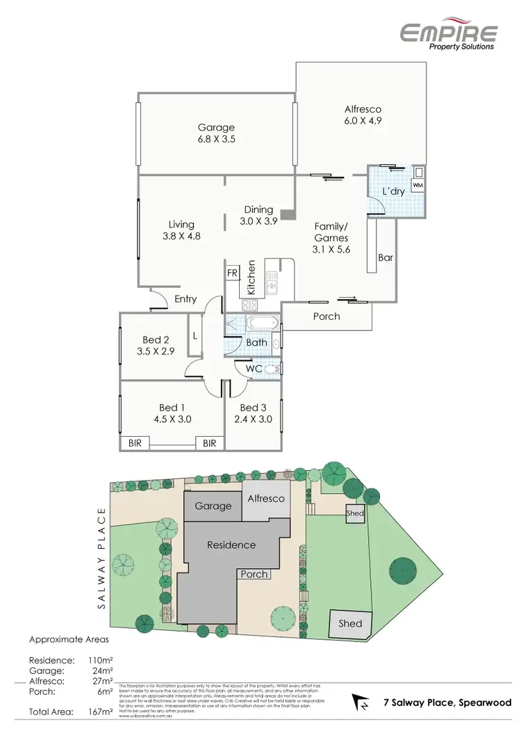 Floorplan of Homely house listing, 7 Salway Place, Spearwood WA 6163