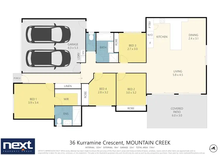 Floorplan of Homely house listing, 36 Kurrimine Crescent, Mountain Creek QLD 4557