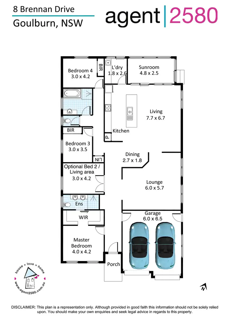 Floorplan of Homely house listing, 8 Brennan Drive, Goulburn NSW 2580