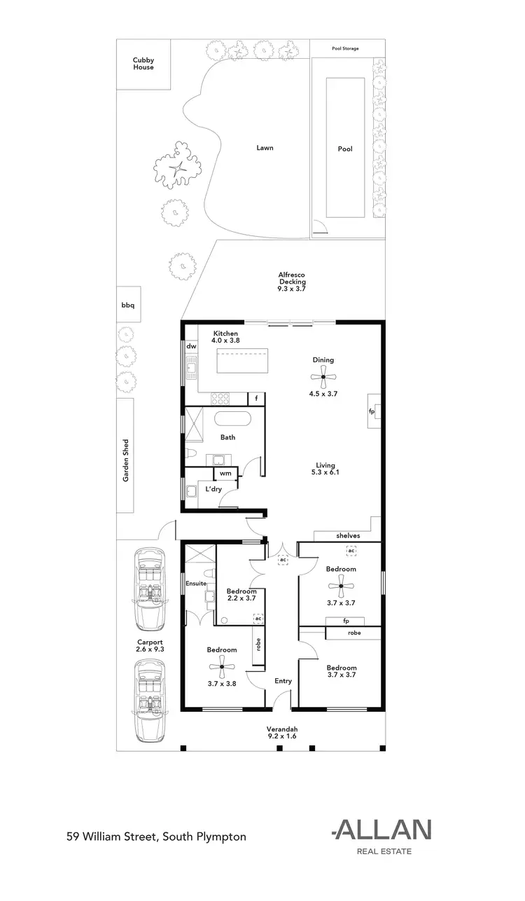 Floorplan of Homely house listing, 59 William Street, South Plympton SA 5038