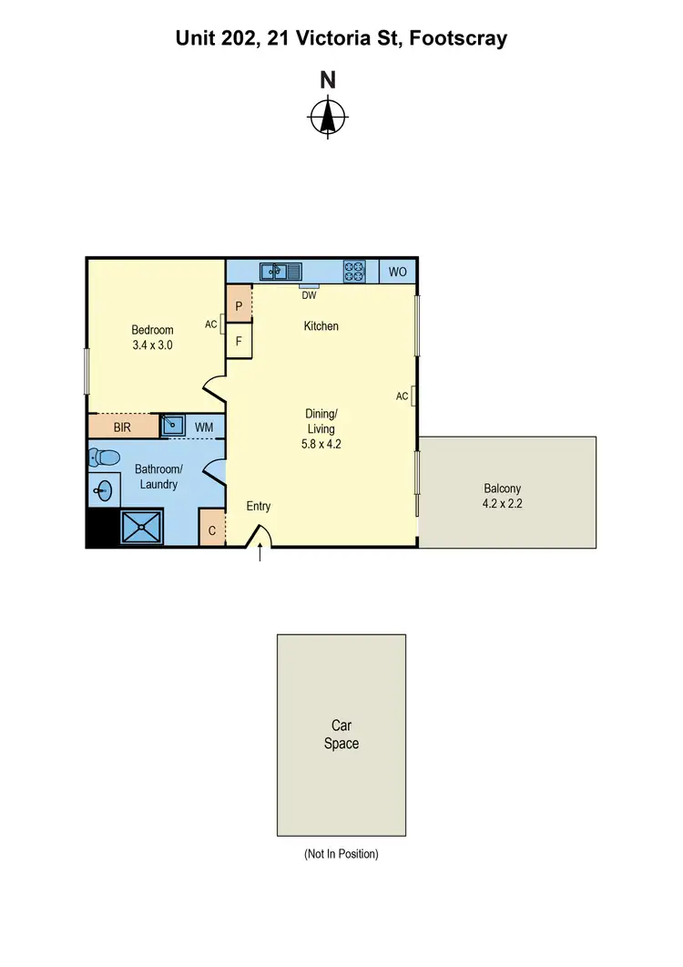 Floorplan of Homely apartment listing, 202/21 Victoria Street, Footscray VIC 3011