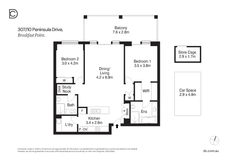 Floorplan of Homely apartment listing, 307/10 Peninsula Drive, Breakfast Point NSW 2137