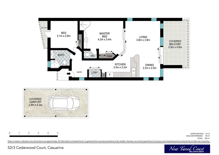 Floorplan of Homely apartment listing, 52/3 Cedarwood Court, Casuarina NSW 2487
