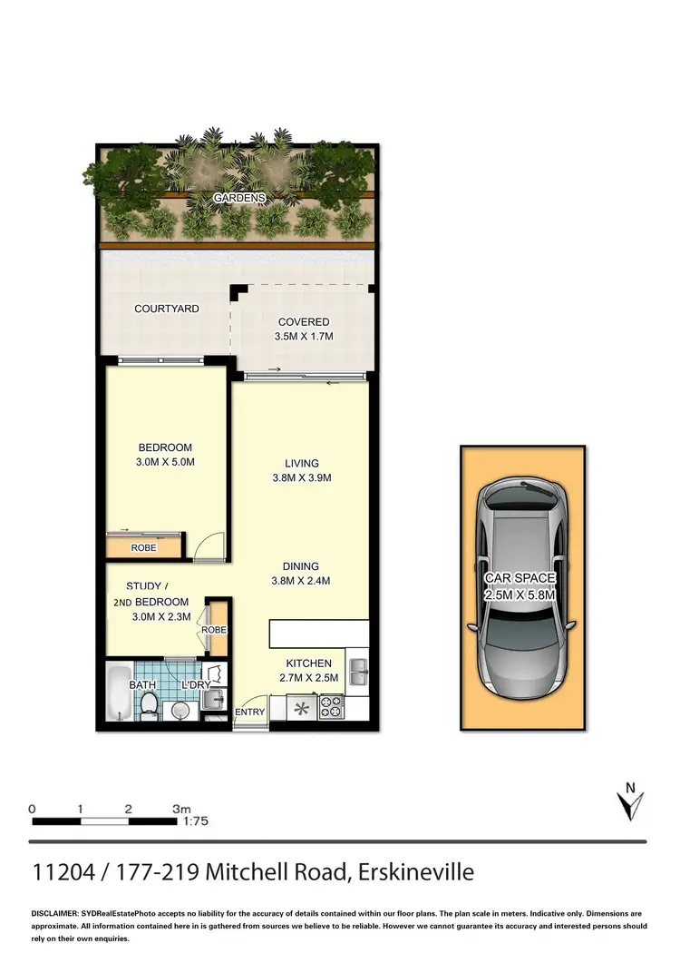 Floorplan of Homely apartment listing, 11204/177-219 Mitchell Road, Erskineville NSW 2043