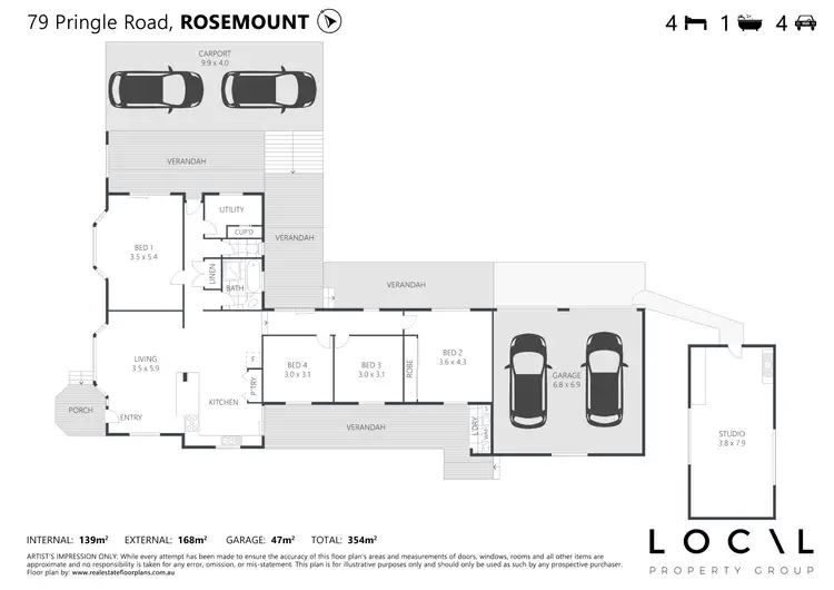 Floorplan of Homely house listing, 79 Pringle Road, Rosemount QLD 4560