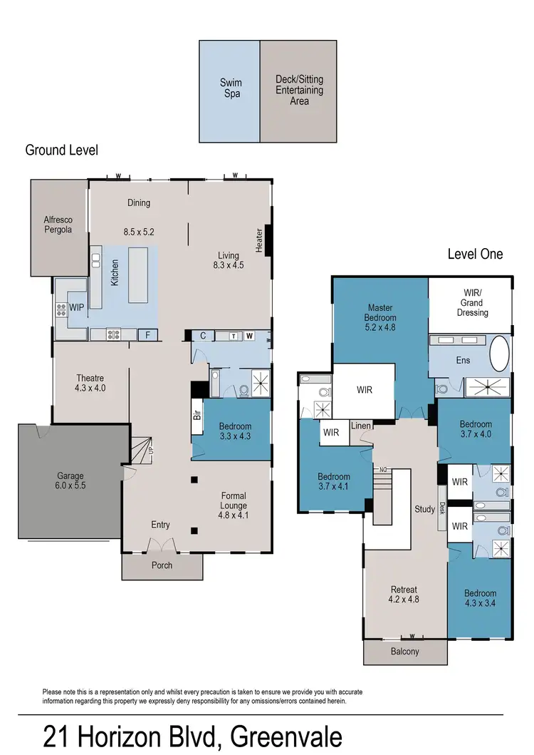Floorplan of Homely house listing, 21 Horizon Boulevard, Greenvale VIC 3059