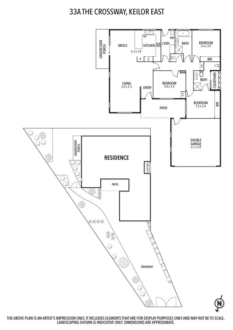 Floorplan of Homely unit listing, 33A The Crossway, Keilor East VIC 3033