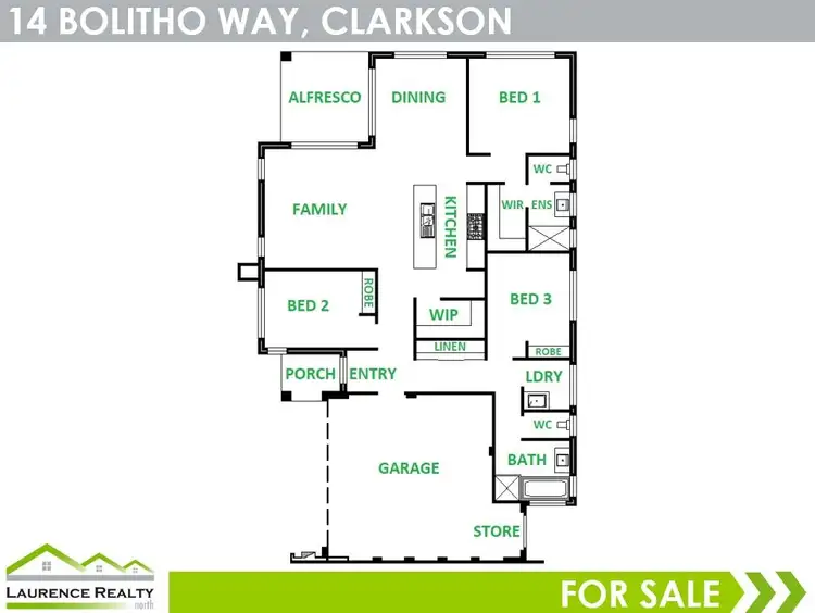 Floorplan of Homely house listing, 14 Bolitho Way, Clarkson WA 6030
