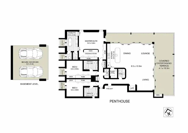 Floorplan of Homely apartment listing, 3/10 Sutherland Crescent, Darling Point NSW 2027