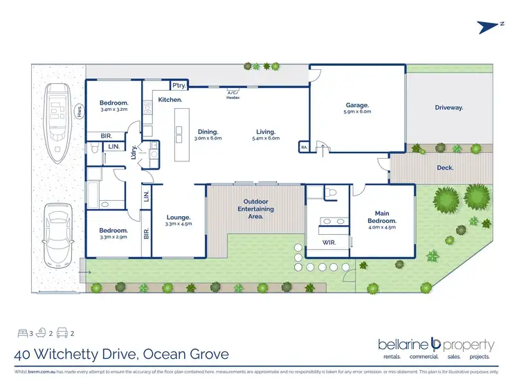 Floorplan of Homely house listing, 40 Witchetty Drive, Ocean Grove VIC 3226