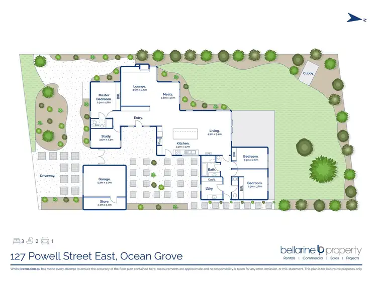 Floorplan of Homely house listing, 127 Powell Street East, Ocean Grove VIC 3226