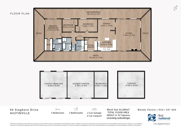 Floorplan of Homely rural property listing, 94 Staghorn Drive, Austinville QLD 4213