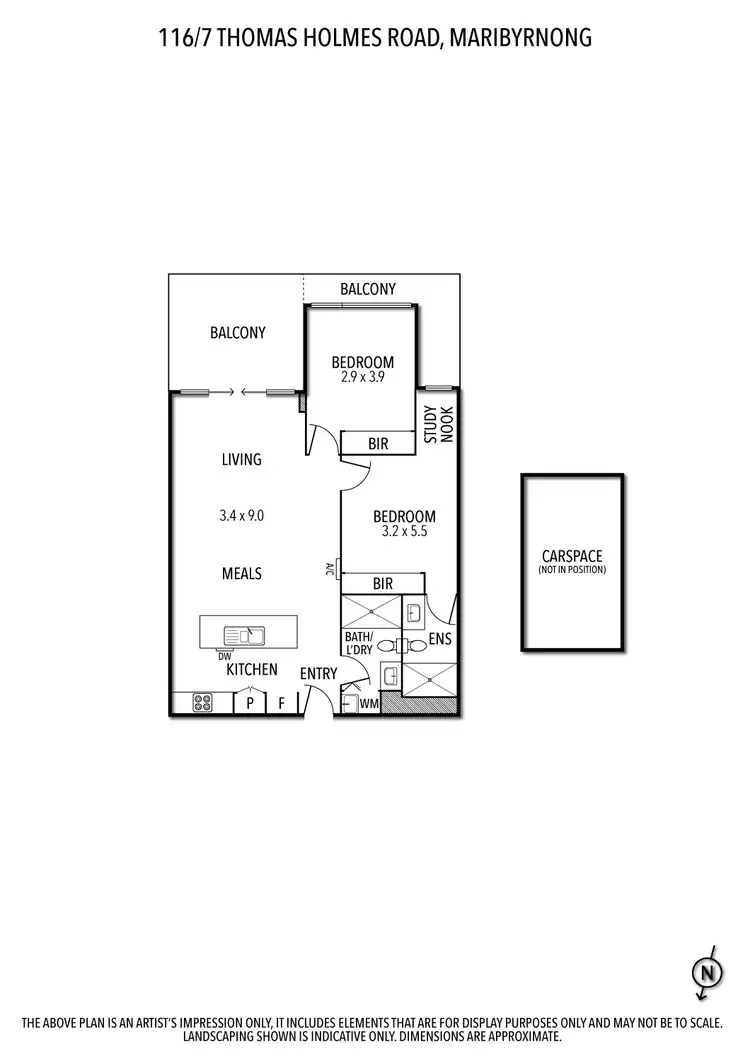 Floorplan of Homely apartment listing, 116/7 Thomas Holmes Street, Maribyrnong VIC 3032
