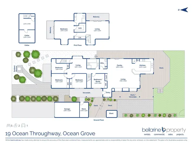 Floorplan of Homely house listing, 19 Ocean Throughway, Ocean Grove VIC 3226