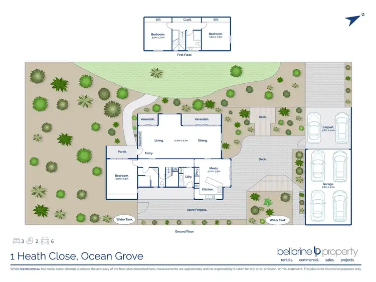 Floorplan of Homely house listing, 1 Heath Close, Ocean Grove VIC 3226