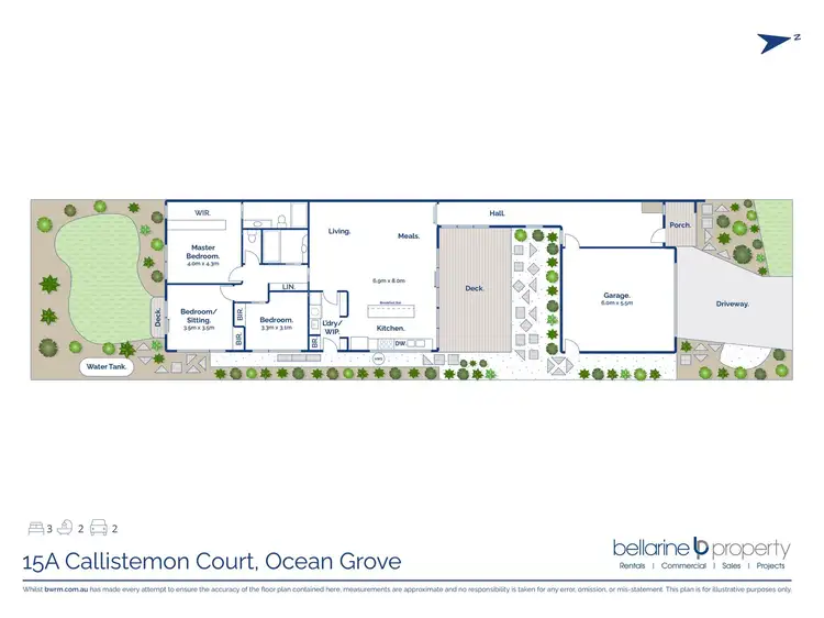 Floorplan of Homely townhouse listing, 15A Callistemon Court, Ocean Grove VIC 3226