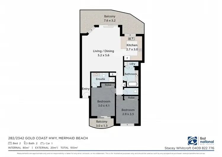 Floorplan of Homely apartment listing, 282/2342 Gold Coast Highway, Mermaid Beach QLD 4218