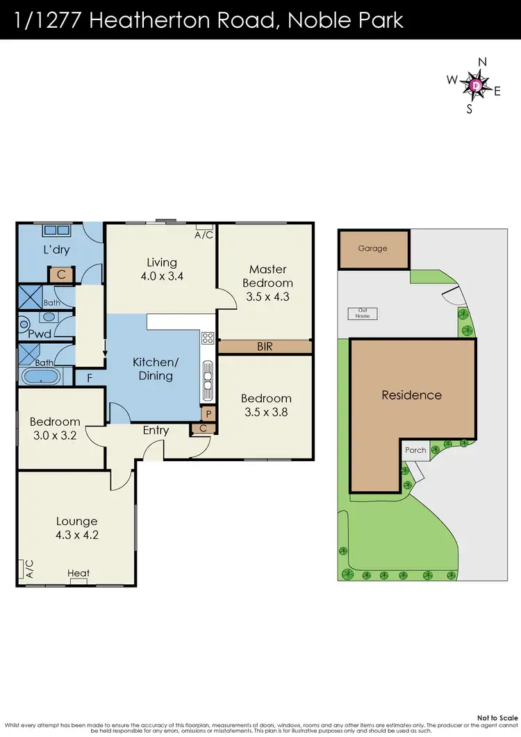 Floorplan of Homely unit listing, 1/1277 Heatherton Road, Noble Park VIC 3174