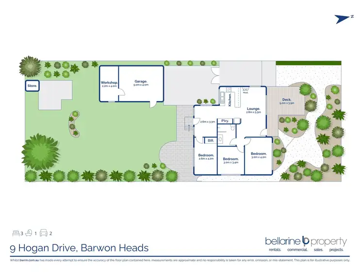 Floorplan of Homely house listing, 9 Hogan Drive, Barwon Heads VIC 3227