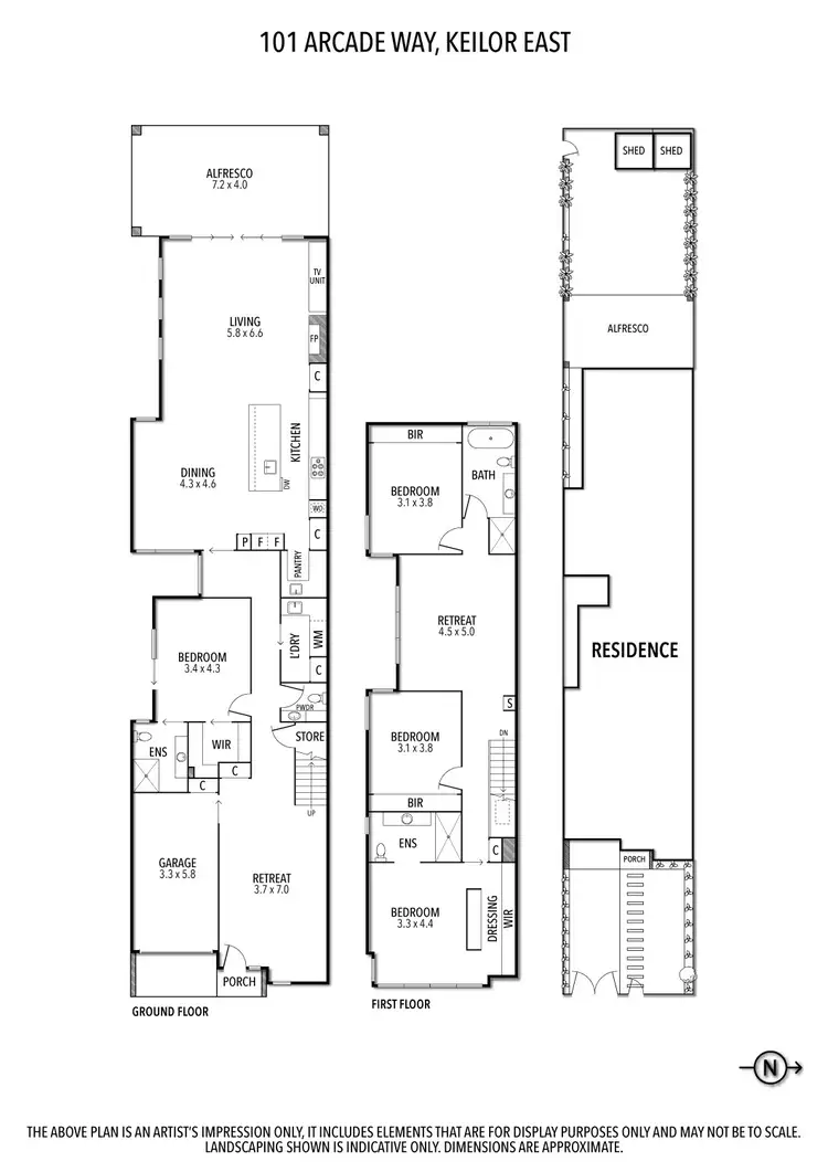 Floorplan of Homely townhouse listing, 101 Arcade Way, Keilor East VIC 3033