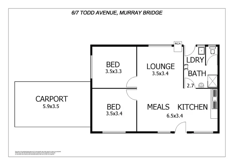 Floorplan of Homely unit listing, Unit 6/9 Todd Avenue, Murray Bridge SA 5253