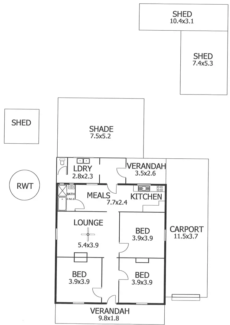 Floorplan of Homely house listing, 11 Thomas Street, Murray Bridge SA 5253