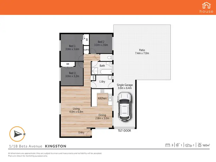 Floorplan of Homely unit listing, 1/18 Beta Avenue, Kingston QLD 4114