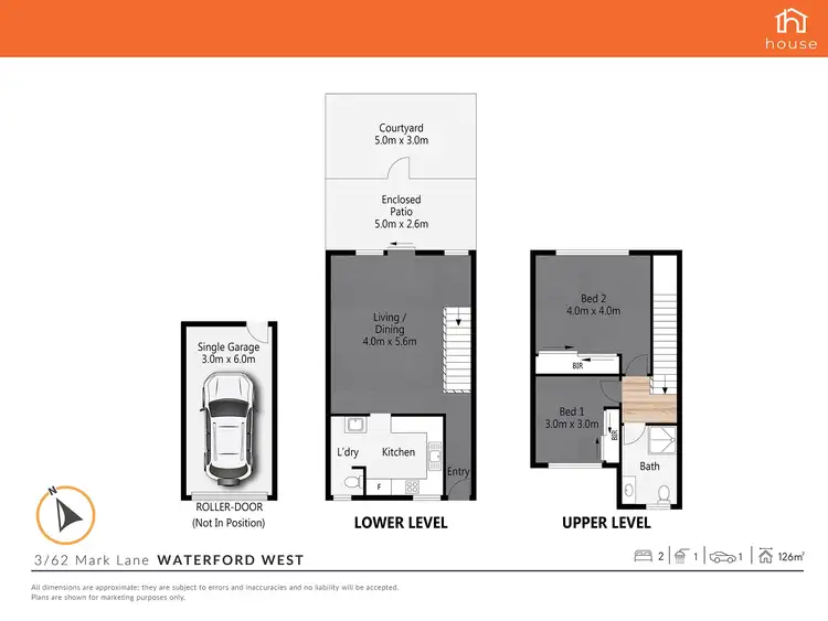 Floorplan of Homely unit listing, 3/62 Mark Lane, Waterford West QLD 4133
