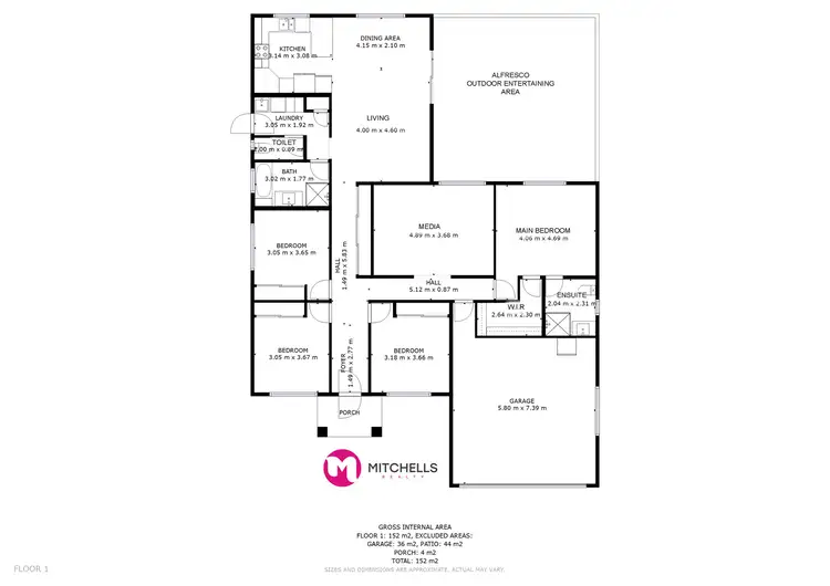 Floorplan of Homely house listing, 3 Messer Drive, Kawungan QLD 4655